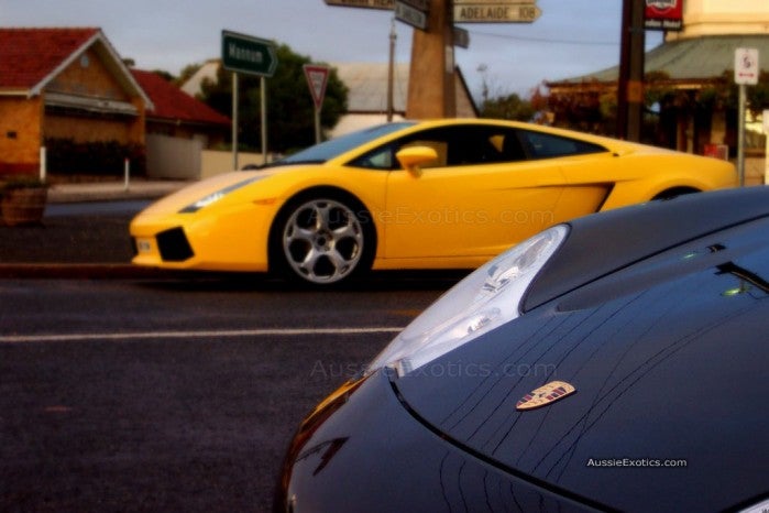 Porsche GT3 and Lamborghini Gallardo