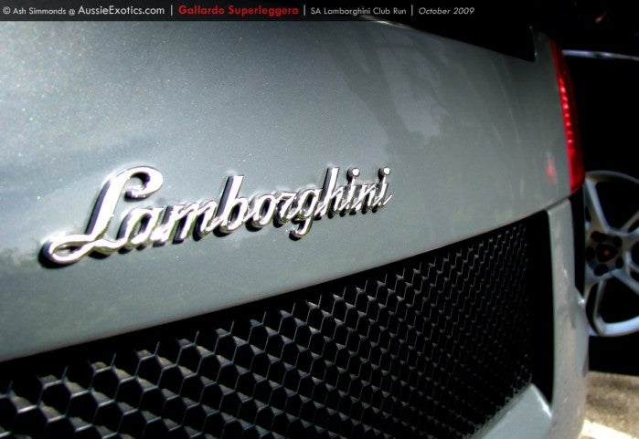 Lamborghini Gallardo Superleggera badge logo wallpaper