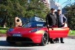 New Tesla Roadster Sport - Delivery to Simon Hackett: Simon Hackett with his new RHD Tesla Roadster Sport New Tesla Roadster Sport - Delivery to Simon Hackett: Simon Hackett with his new RHD Tesla Roadster Sport