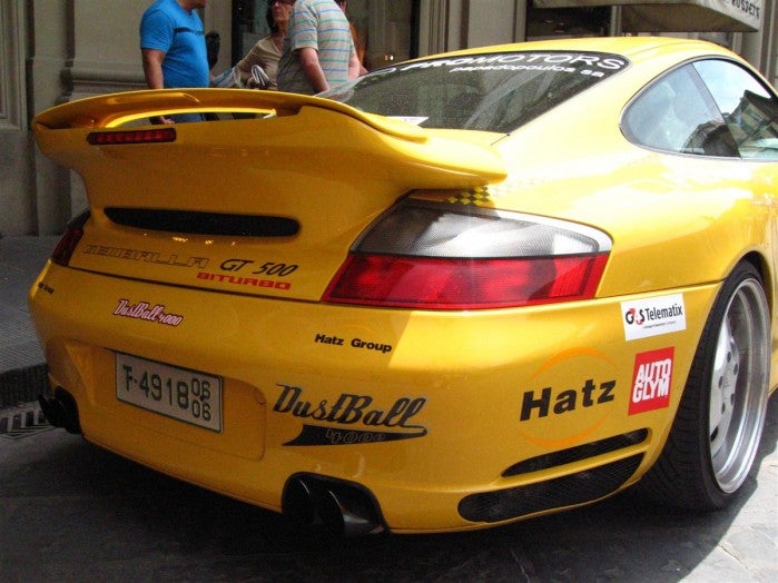 Porsche 911 Gemballa GT500 Biturbo Type 996 Rear Dustball 4000 Rally Piazza