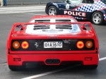 Australia Ferrari's 60th Anniversary Parade Melbourne 3 March 2007: Ferrari F40 - rear and police (Crown Casino, Melbourne, Australia, 3 March 2007) Australia Ferrari's 60th Anniversary Parade Melbourne 3 March 2007: Ferrari F40 - rear and police (Crown Casino, Melbourne, Australia, 3 March 2007)