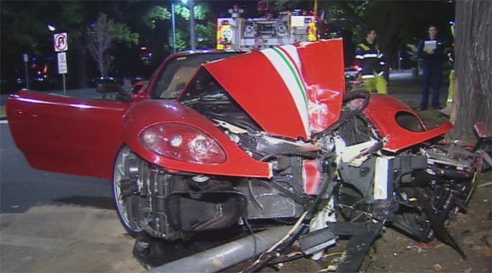 Ferrari Challenge Stradale Crash in Melbourne