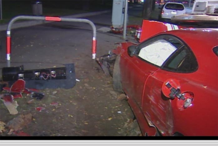 Ferrari Challenge Stradale Crash in Melbourne