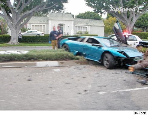 Lamborghini Murcielago Crash Beverly Hills Blue Posted in Beverly Hills 