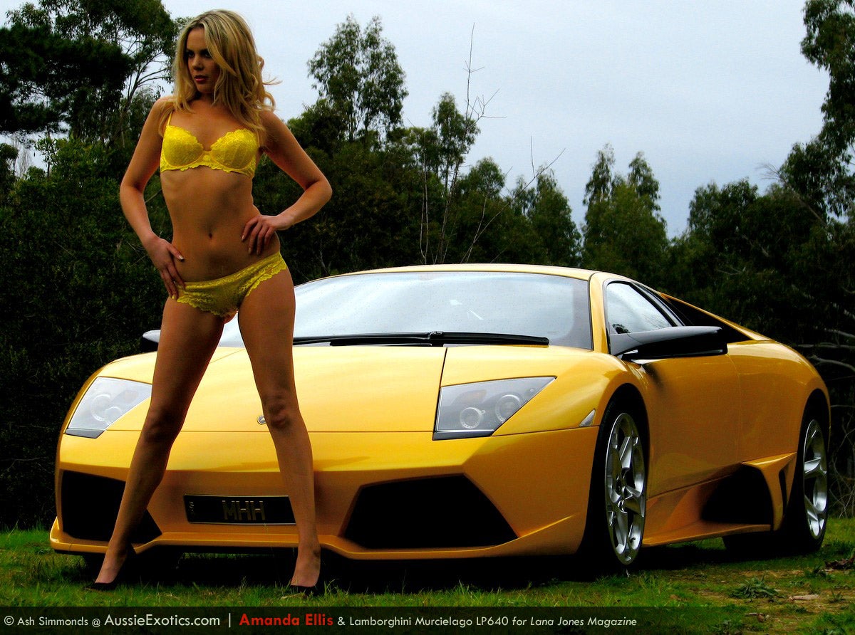 Lamborghini Murcielago LP640 hot girl Amanda Ellis wallpaper