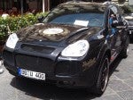 BiTurbo   Exotic Spotting in Europe: Porsche Cayenne Gemballa Biturbo - front - Dustball 4000 Rally (Piazza Republica, Florence, Italy, 17-Jun-06)